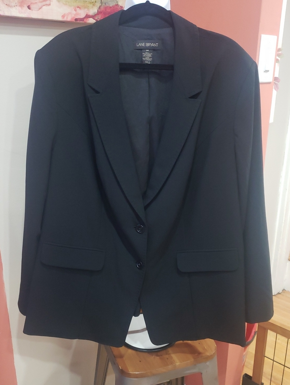 Lane Bryant Black Women's Tailored Blazer, Size 28